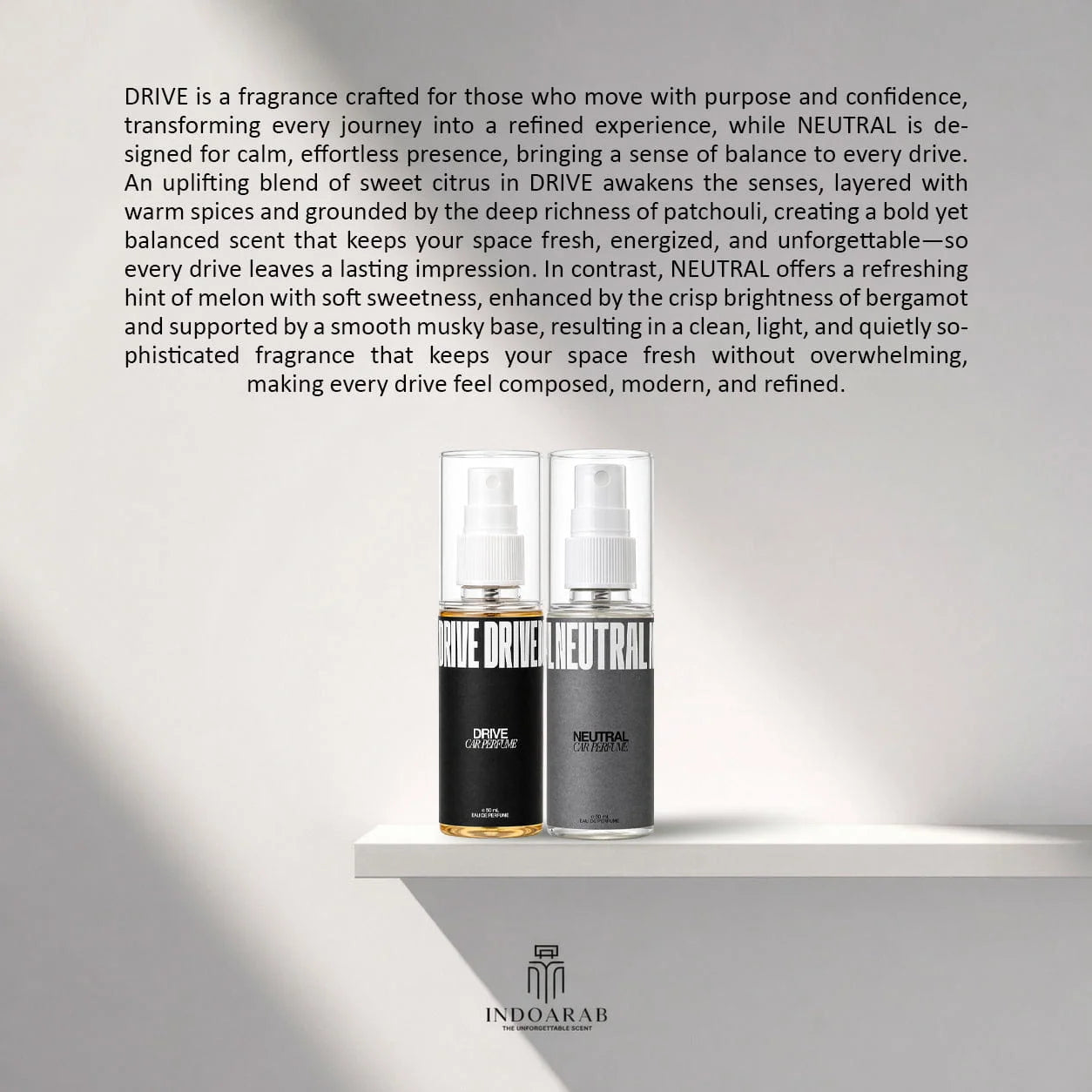 Drive & Neutral Car Perfume Combo | Premium Fragrance Duo