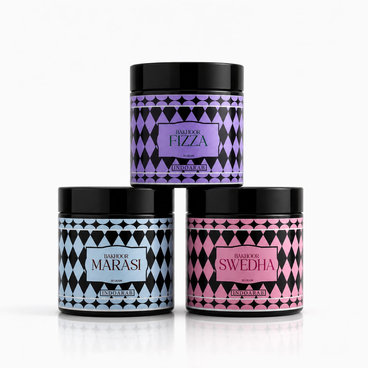 Premium Bakhoor Gift Set – Fizza, Marasi & Swedha with Burner & Charcoal