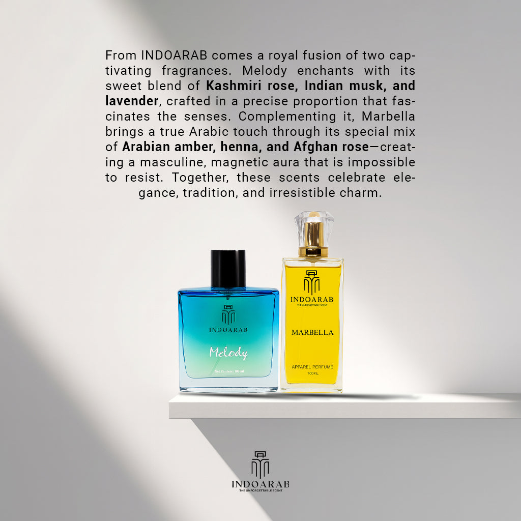 The Indoarab Harmony & Heritage Duo: Melody & Marbela  (Pack of Two X 100ML )